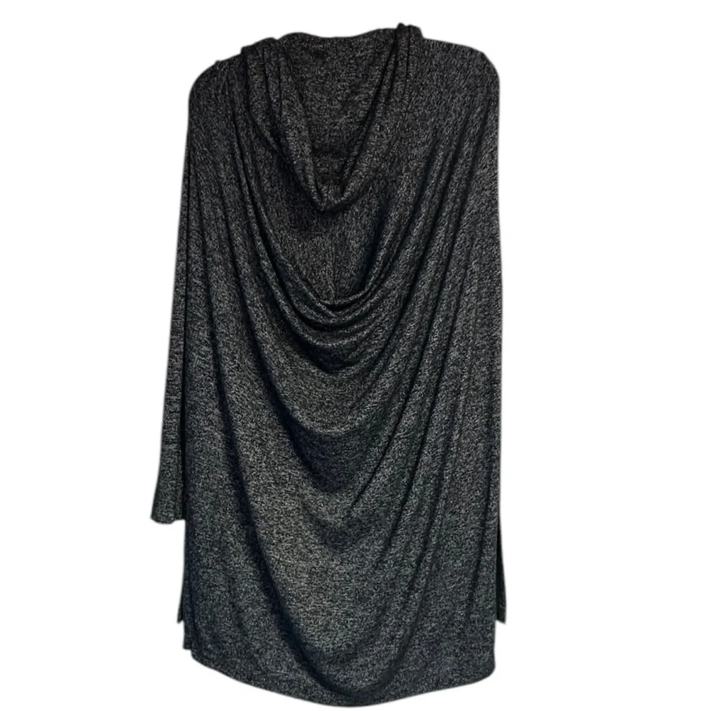 ATHLETA Harmony Wrap Yoga Gray Slouch Open Front Hooded Cardigan Sweater Size XS - Picture 3 of 9